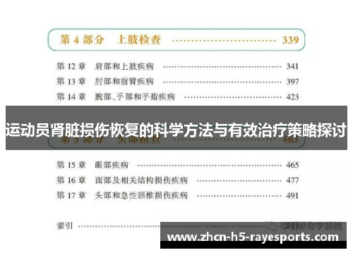 运动员肾脏损伤恢复的科学方法与有效治疗策略探讨